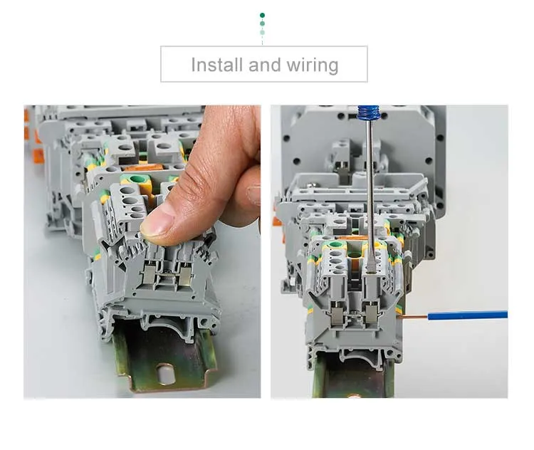 UK3N-HESILA Din Rail Fuse Terminal Block with LED