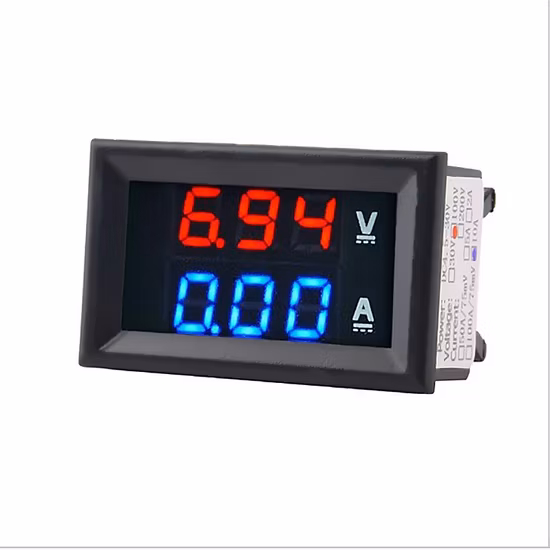 Mini voltmètre numérique ampèremètre DC 100V 10A, panneau d'ampli, tension, courant, testeur, outil de détection, bleu, rouge, double affichage LED